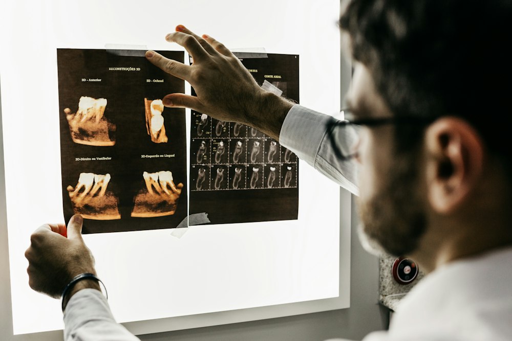 Dentist treating patient